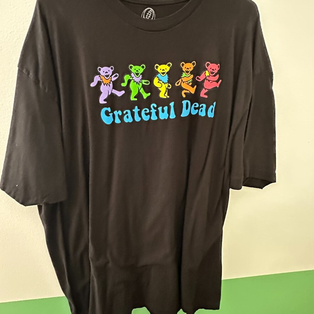 Grateful Dead Bears Black Unisex T-Shirt Size 3XL 100% Cotton